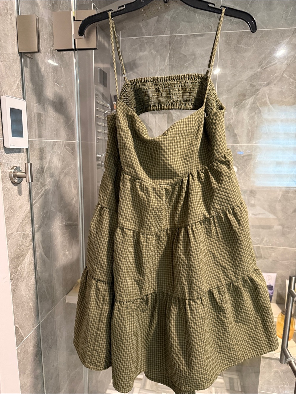 NWOT Urban Outfitters Kimchi Blue Olive Green Tiered Backless Sundress Size XL - Picture 4 of 11